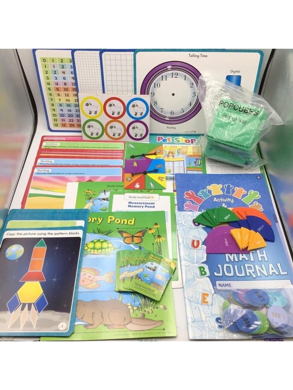 Really Good Stuff Classroom Homeschool Learning Lot Sorting Time Measurement